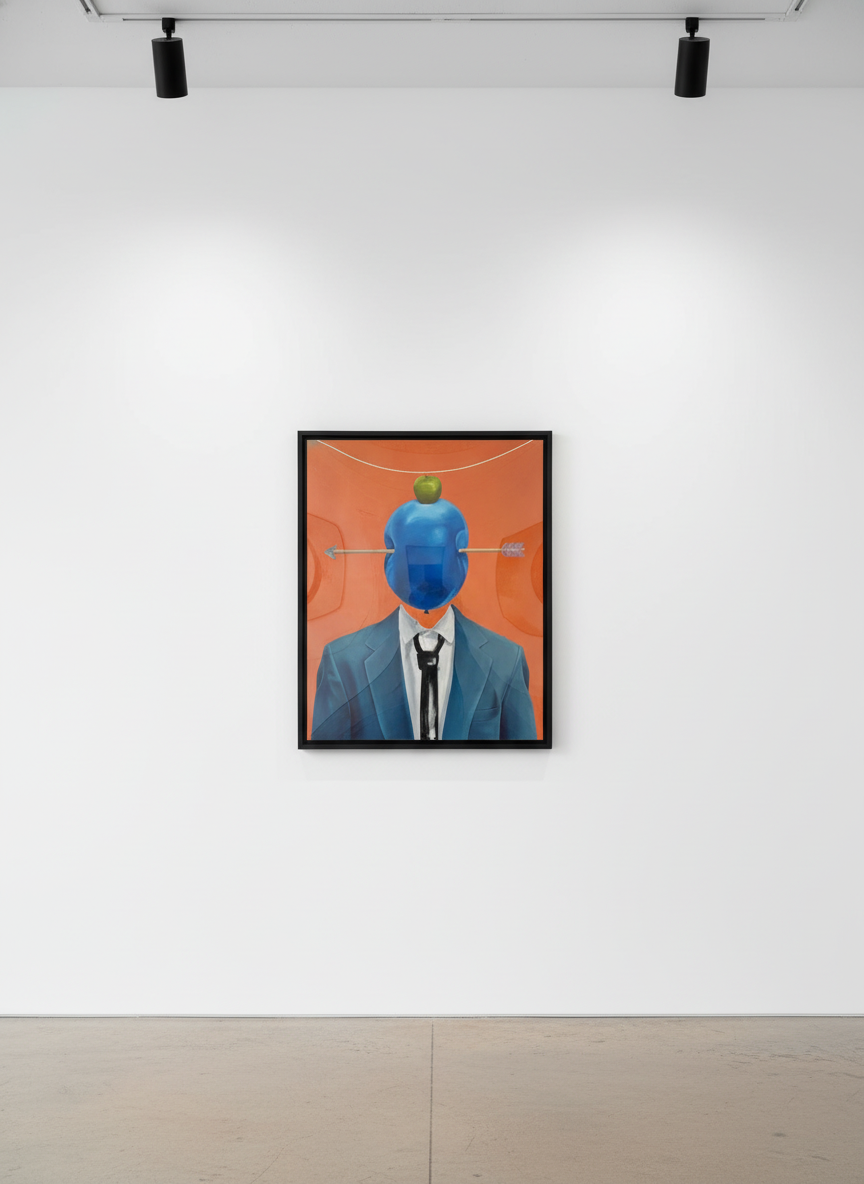 Sage Barnes - Bullseye (Orange), 2023, Acrylic and pastel on canvas