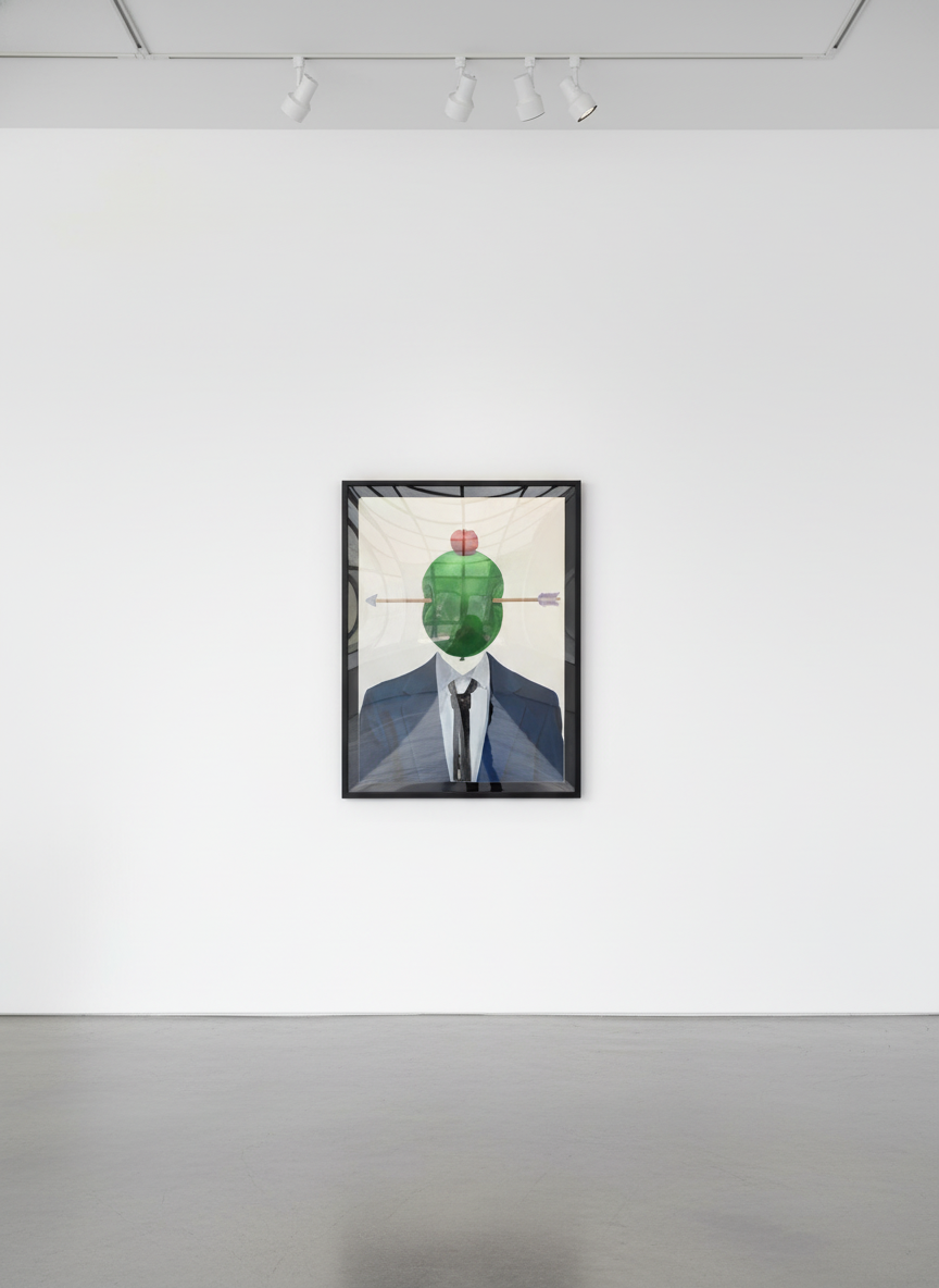 Sage Barnes - Bullseye (White), 2023, Acrylic and pastel on canvas