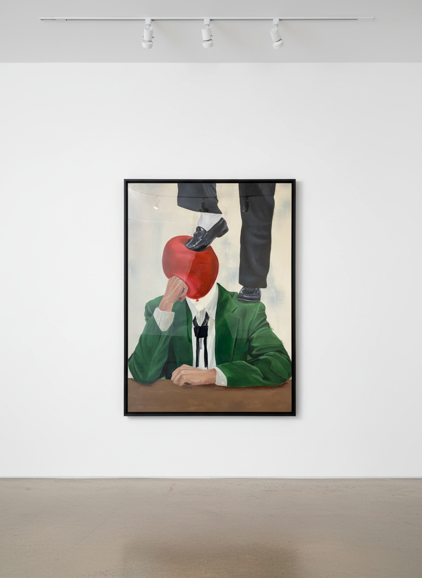 Sage Barnes - Corporate Ladder, 2023, Acrylic on canvas