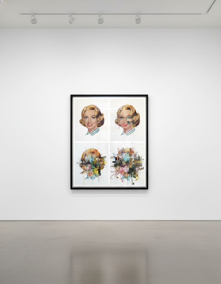 Sage Barnes - Evelyn, 2023, Mixed media on canvas