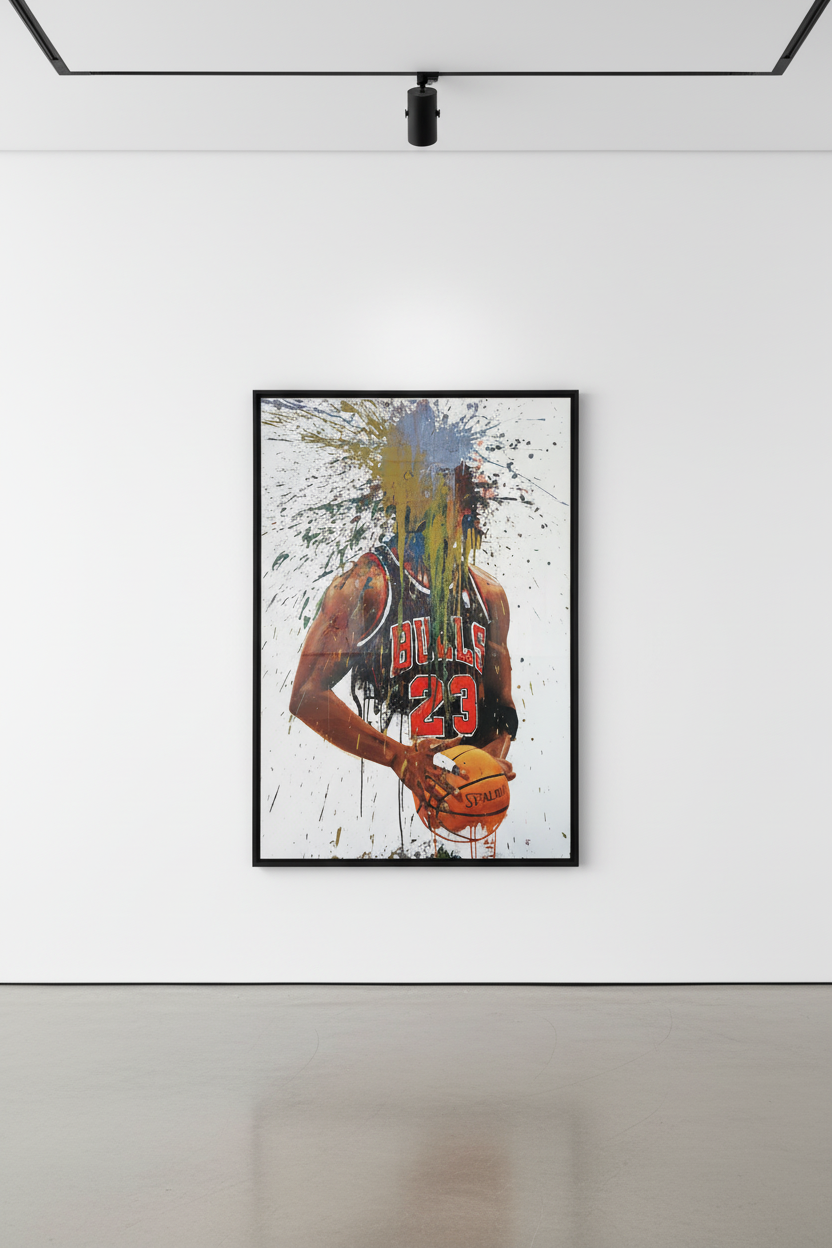 Sage Barnes - Jordan 1, 2021, Acrylic and spray paint on canvas