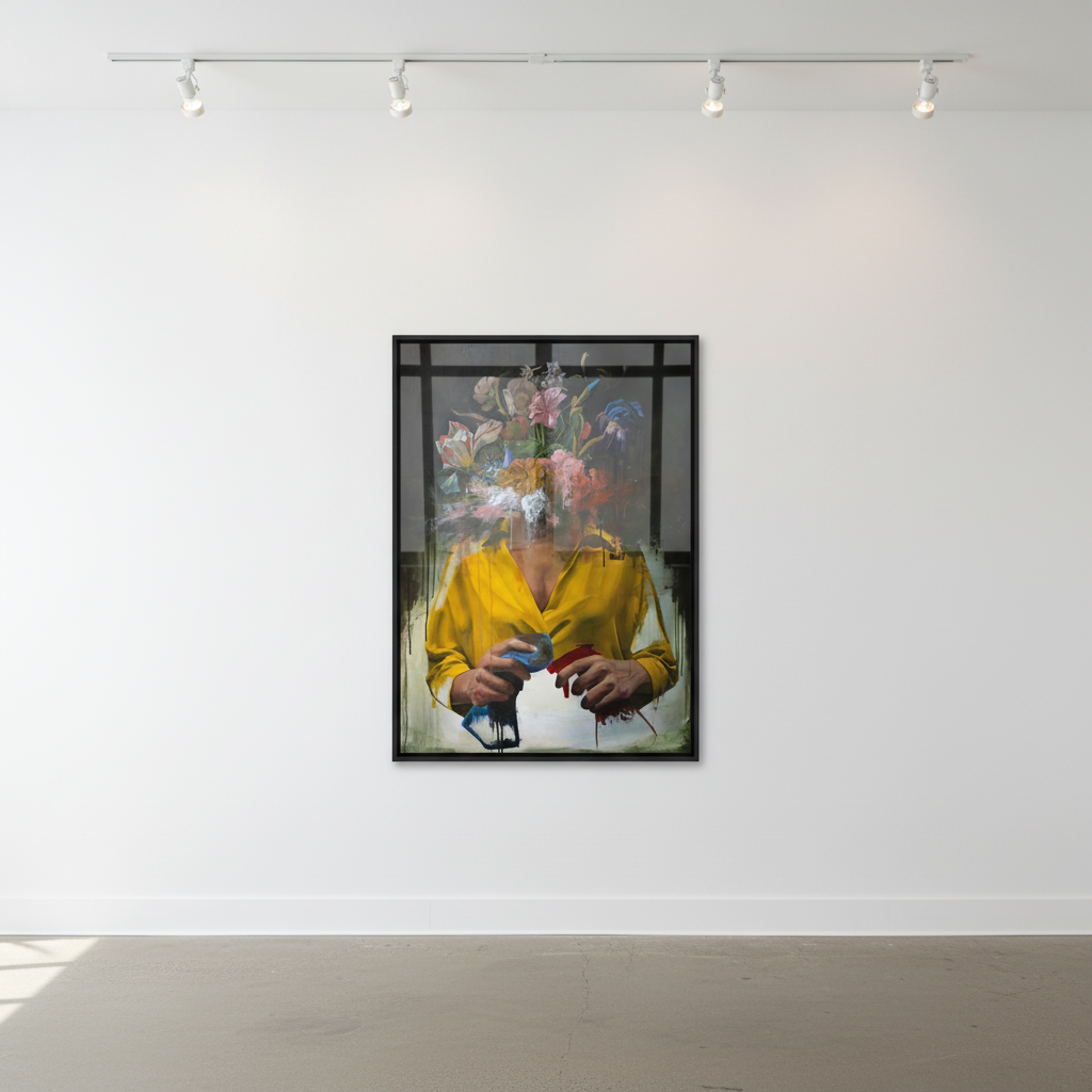 Sage Barnes - Revision, 2019, Acrylic and spray paint on canvas