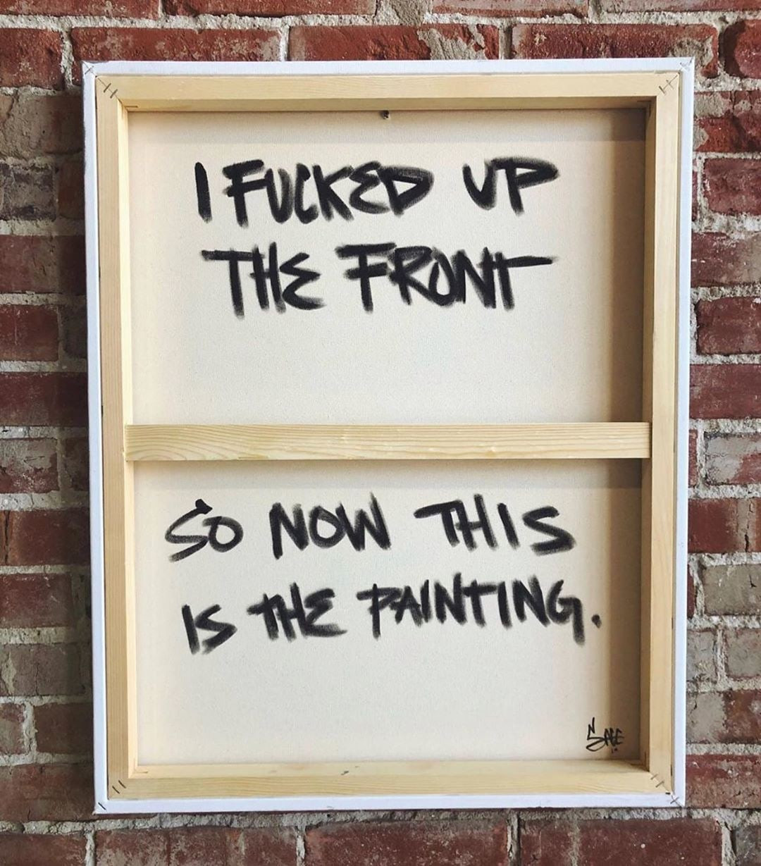 Sage Barnes - Untitled (I Fucked Up The Front), 2019, Acrylic on canvas