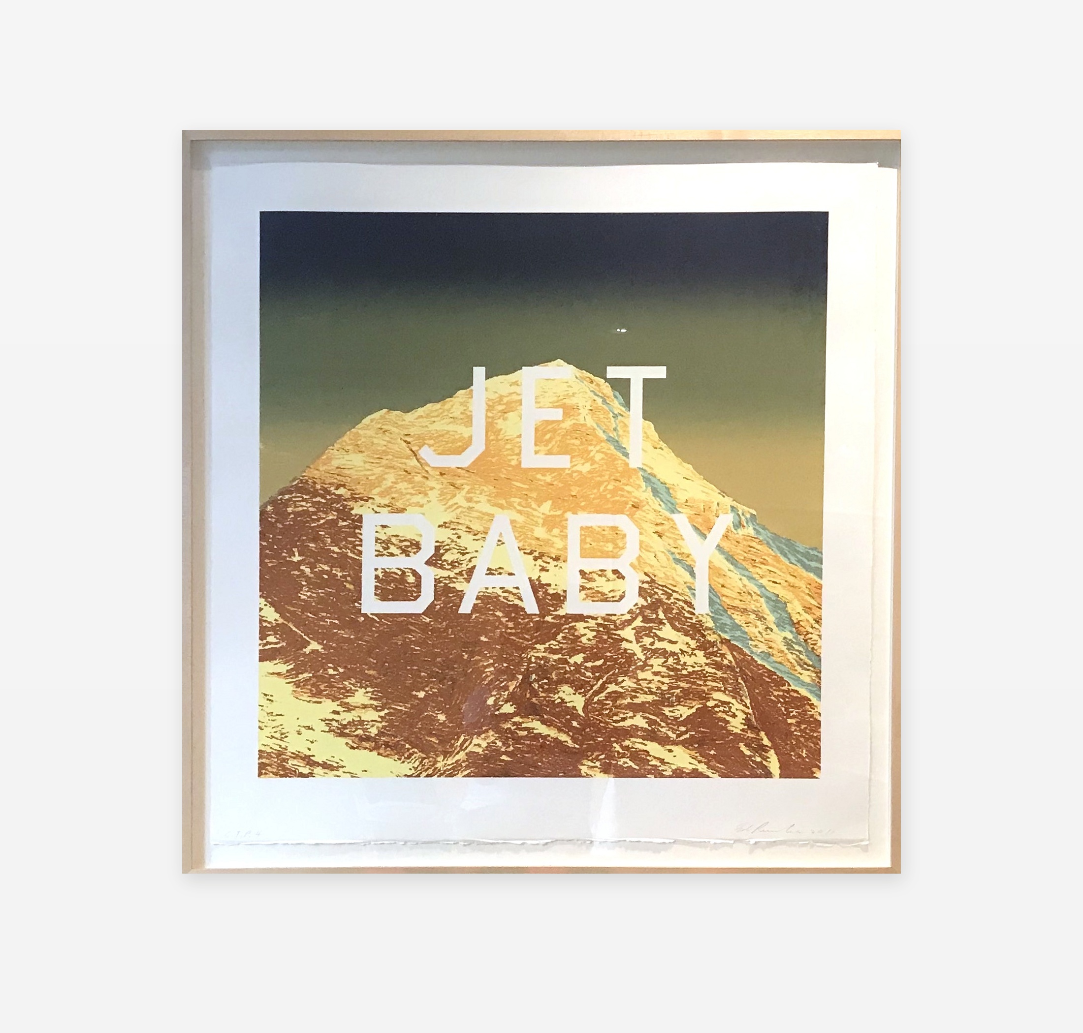 Ed Ruscha - Jet Baby Trial Proof, 2011, Lithograph Trial Proof
