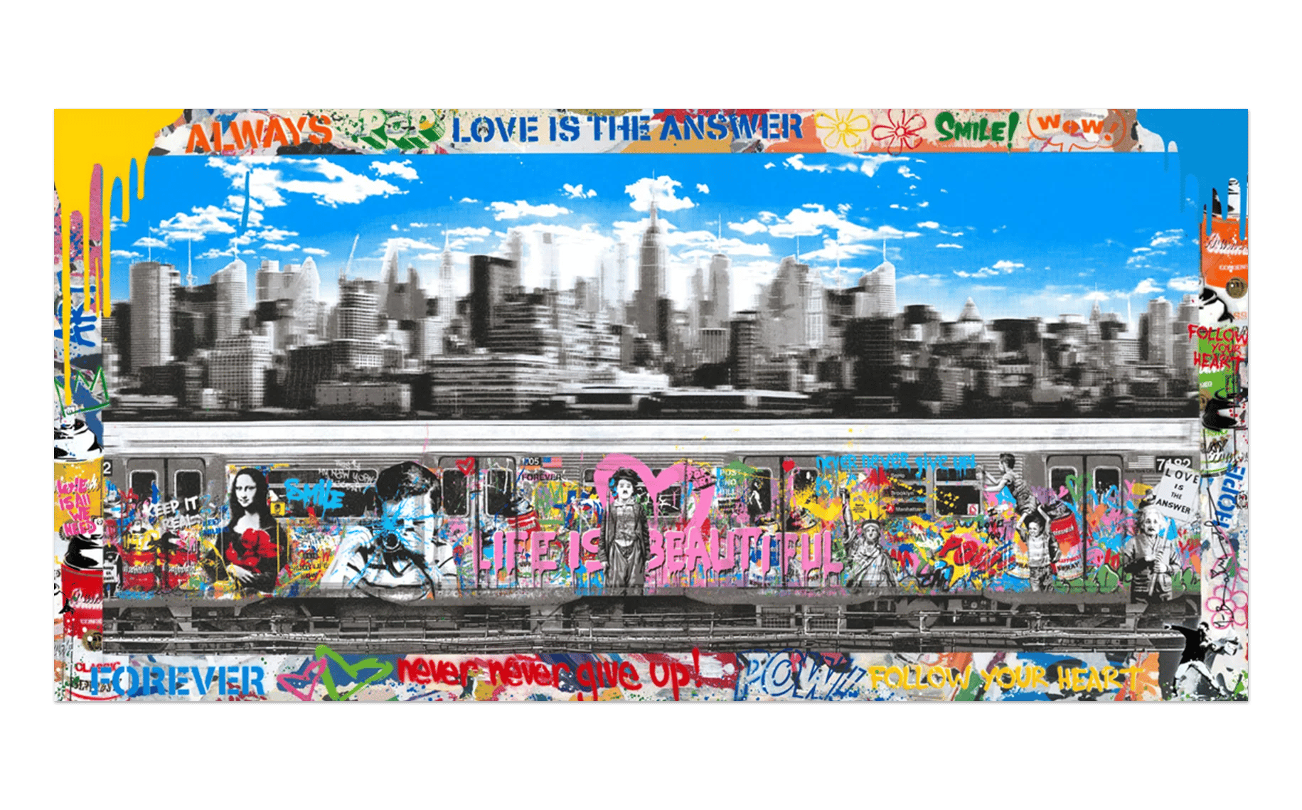 Mr. Brainwash - New York or Nowhere , 2026, Silkscreen and mixed media on paper