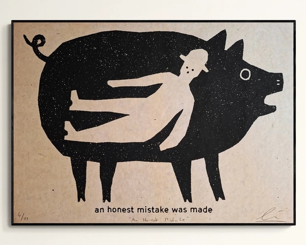 David Schmitt - An Honest Mistake , 2026, Printed on Handmade Lokta Paper