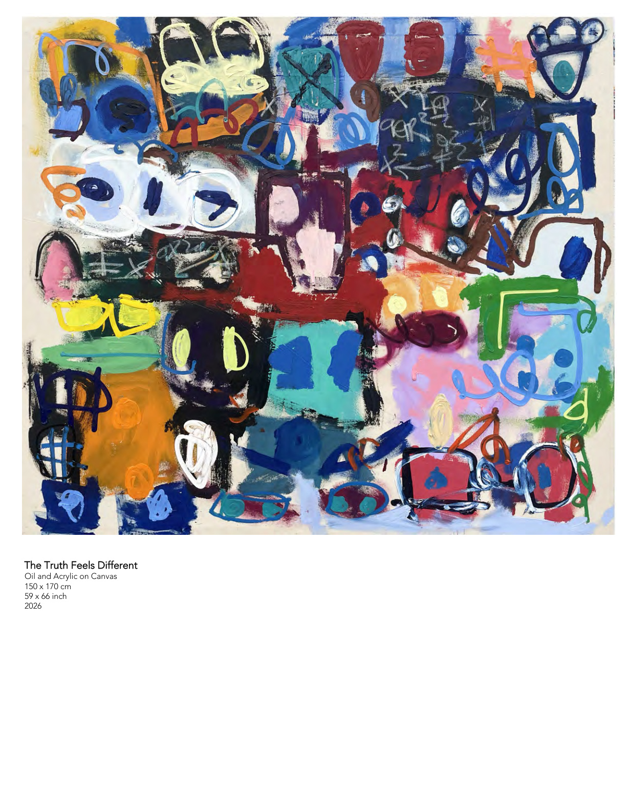 Taher Jaoui - Birds Against Machines (Version 1), 2026, Oil and Acrylic on Canvas