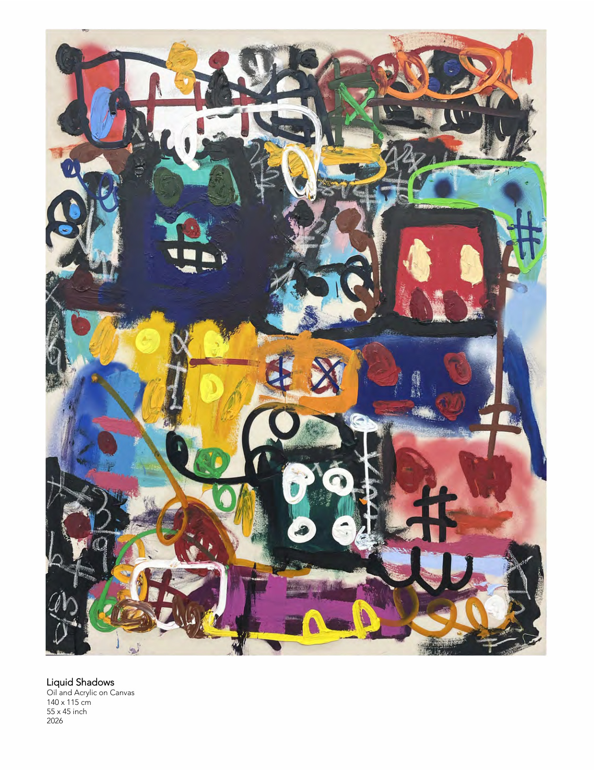 Taher Jaoui - Liquid Shadows, 2026, Oil and Acrylic on Canvas