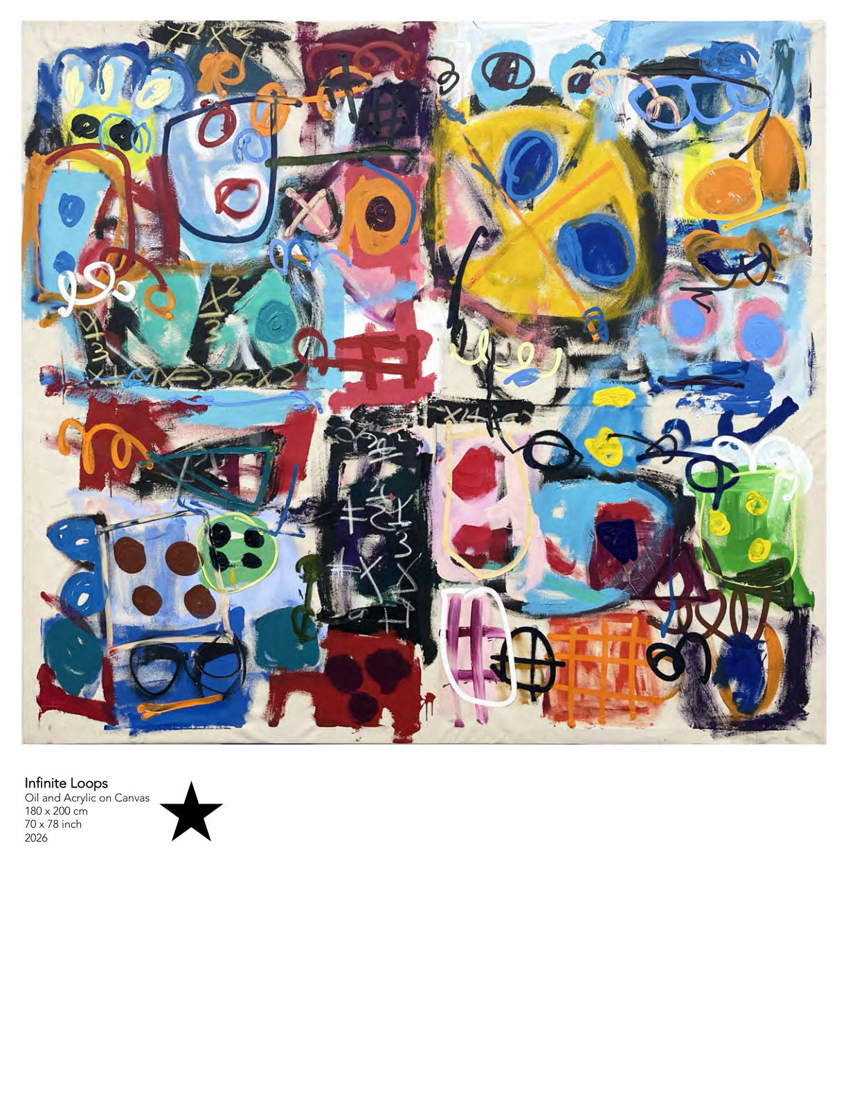 Taher Jaoui - Reality Is Scripted, 2026, Oil and Acrylic on Canvas