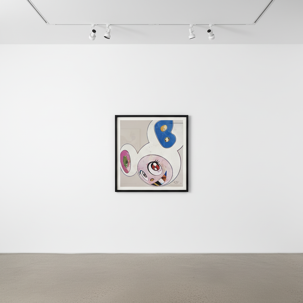 Takashi Murakami - And Then (White: The Superflat Method Pink and Blue Ears, 2013, Offset lithograph in colors on smooth w...