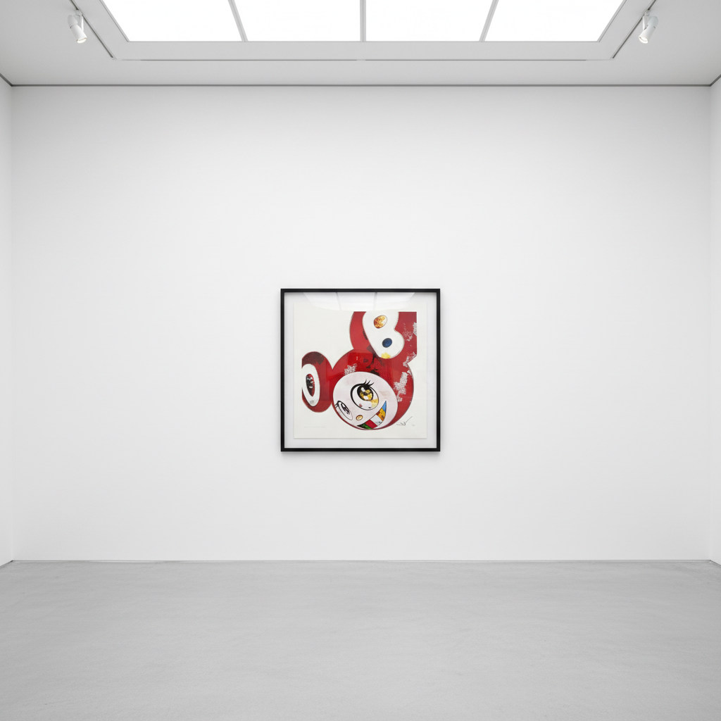 Takashi Murakami - And Then x 727 (Vermillion: Shu), 2013, Four color offset print , silver