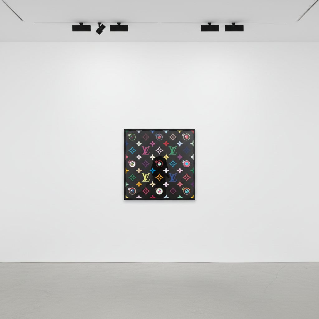 Takashi Murakami - Eye Love Superflat on Black, 2003, Screenprint