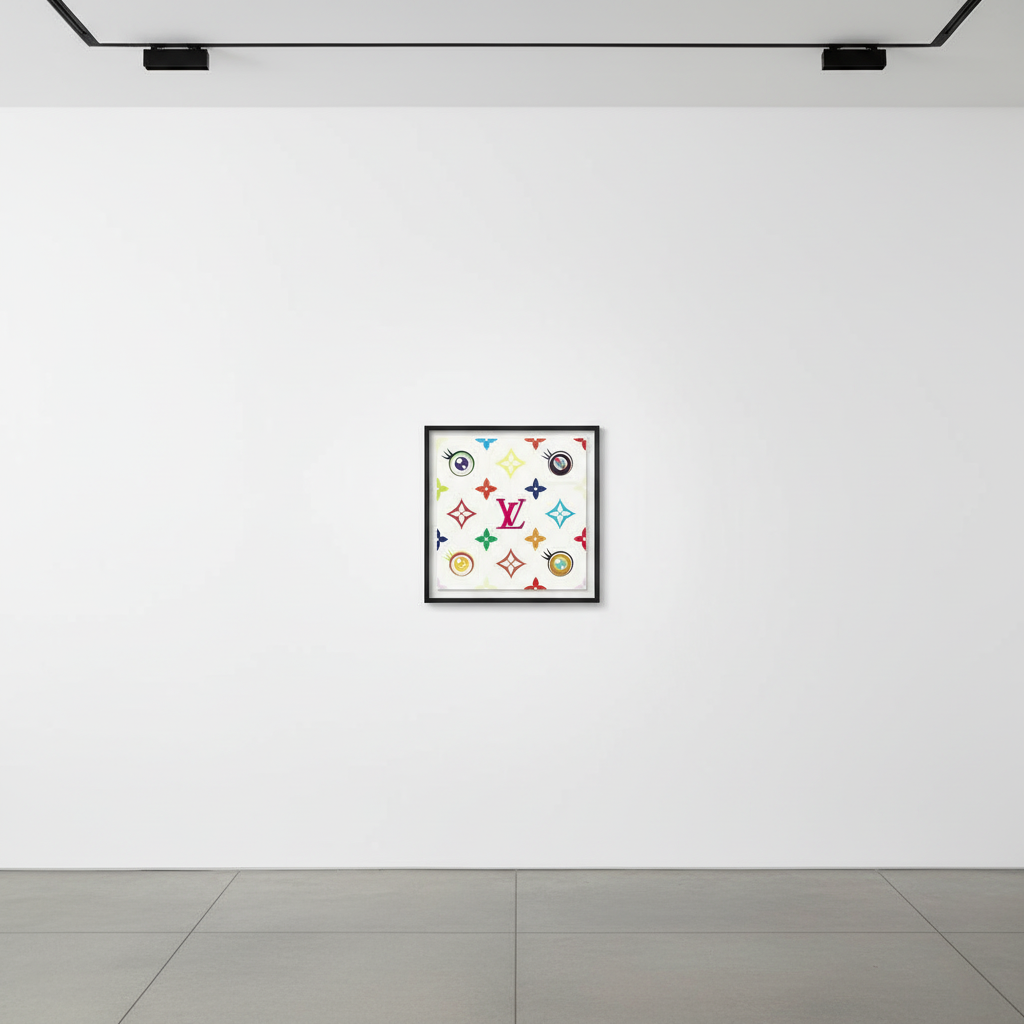 Takashi Murakami - Eye Love Superflat Pink Logo AP, 2003, Screenprint