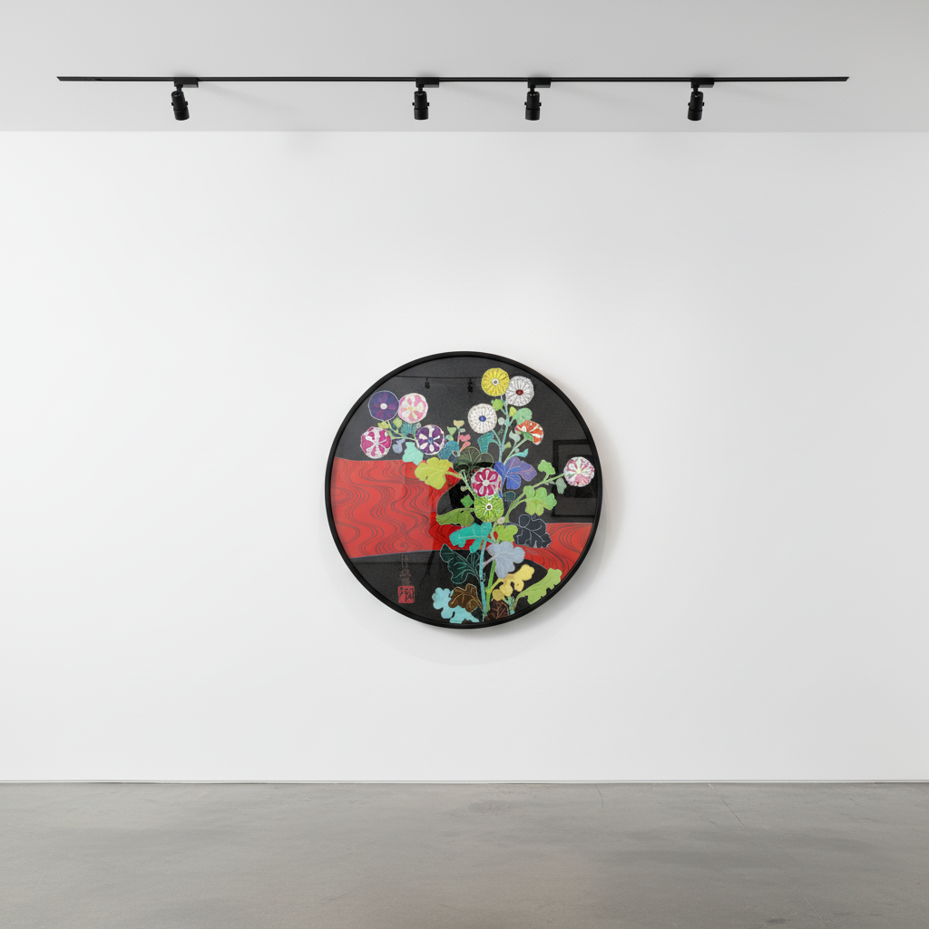 Takashi Murakami - Kansei Korin Red Stream, 2009, Lithograph