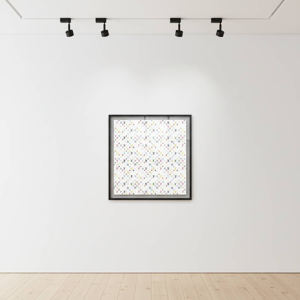 Takashi Murakami - Monogram Mini (multicolour, white), 2007, Screenprint