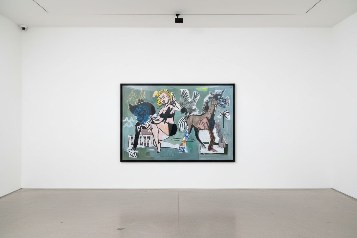 Terry Urban - No Expectations to Pass Through Here Again, 2025, Acrylic, oil, aerosol, and pastel on canvas