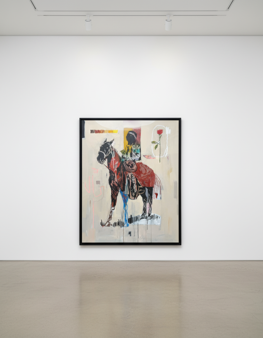 Terry Urban - The Journey To You, 2025, Acrylic, oil, pastel, ink on canvas