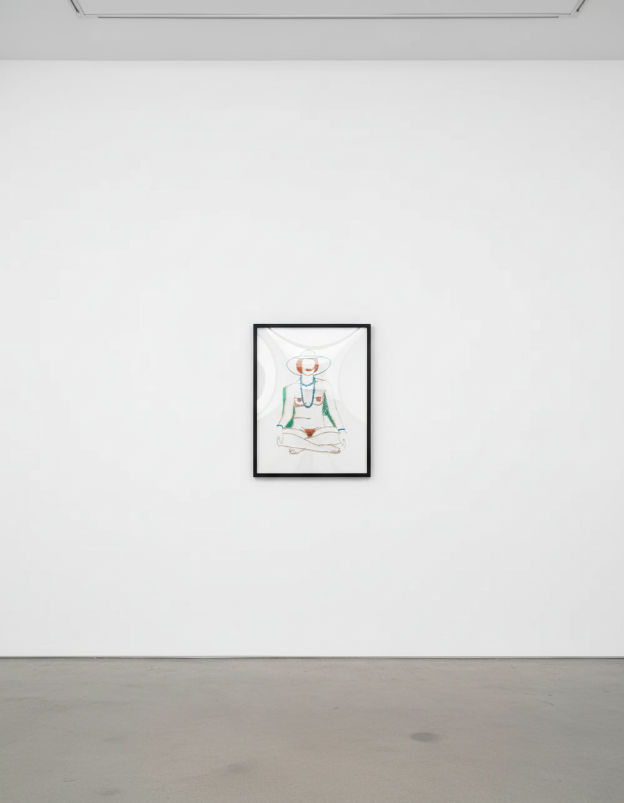 Tom Wesselmann - Monica Cross Legged With Beads, 1985-2004, Alkyd on cut-out steel
