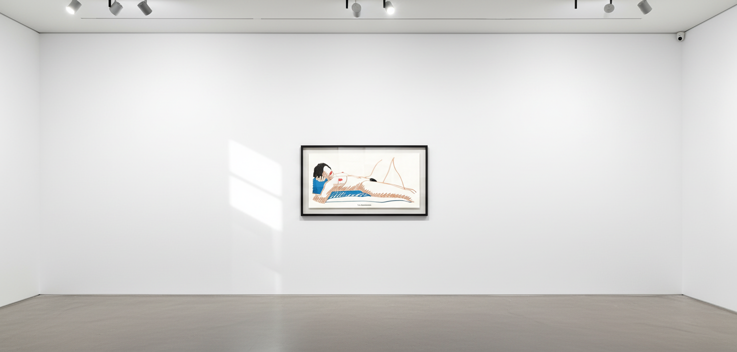 Tom Wesselmann - Monica Lying On Her Back, 1988-97, Alkyd oil on cut out steel