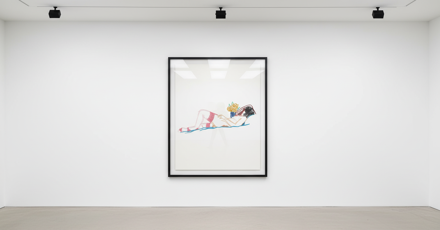 Tom Wesselmann - Nude With Bouquet and Stocking Variation #7, 1985, Enamel on laser-cut steel