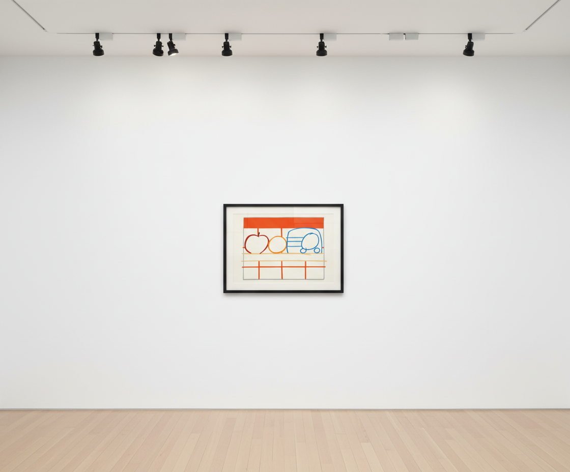 Tom Wesselmann - Still Life With Apple, Orange and Radio, 1991, Screen print