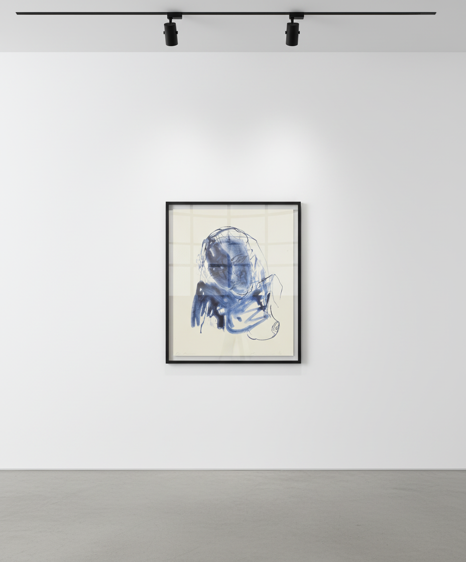 Tracey Emin - Blue Madonna, 2020, 2 color lithograph on Somerset velvet warm white 400gsm