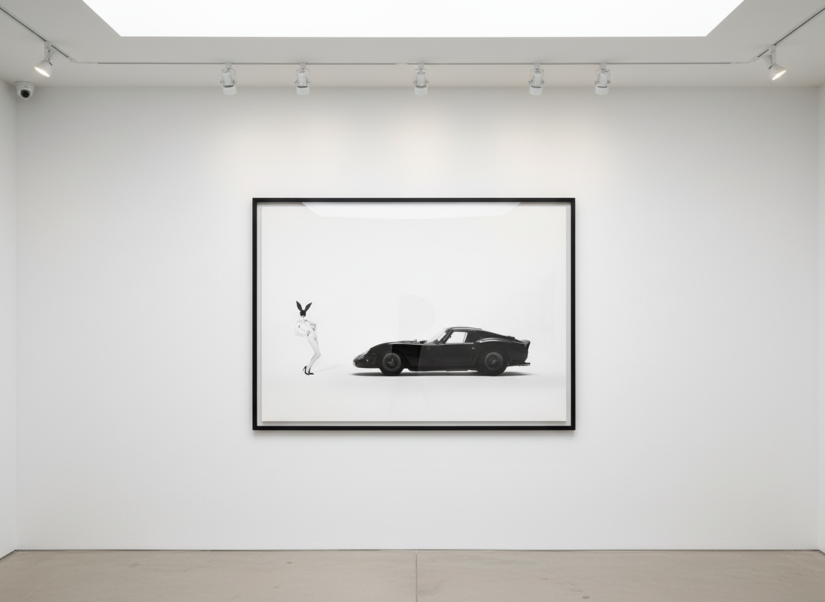 Tyler Shields - Bunny Ferrari II, 2022, Digital c print