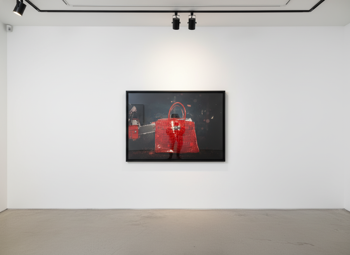 Tyler Shields - Chainsaw Birkin II, 2012, Digital c print