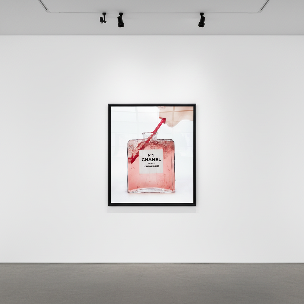 Tyler Shields - Champagne Chanel, 2016, Digital C Print