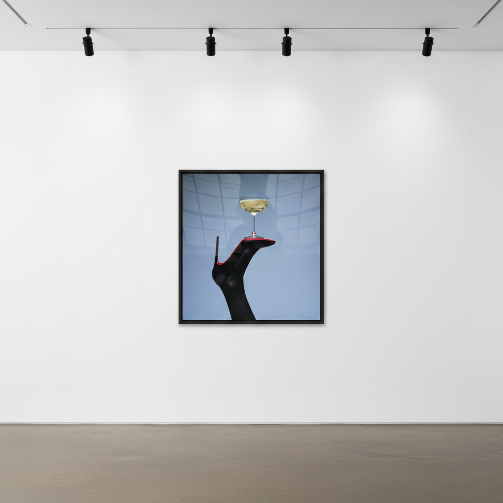 Tyler Shields - Champagne Heel, 2021, Digital c print