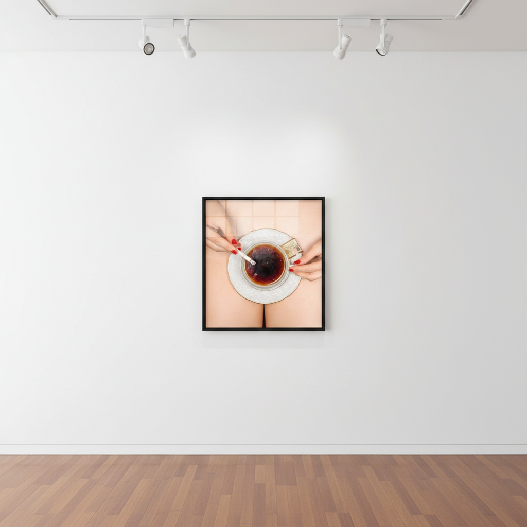 Tyler Shields - Coffee and Cigarettes, 2018, Digital c print