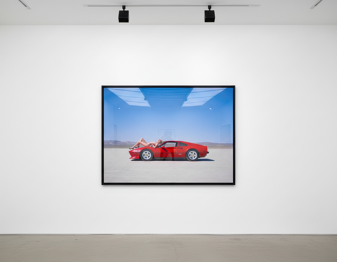 Tyler Shields - Ferrari Sunbathing, 2023, Digital C Print