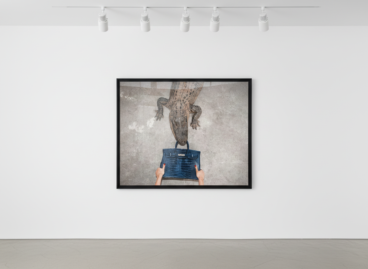 Tyler Shields - Gator Birkin II, 2012, Digital c print