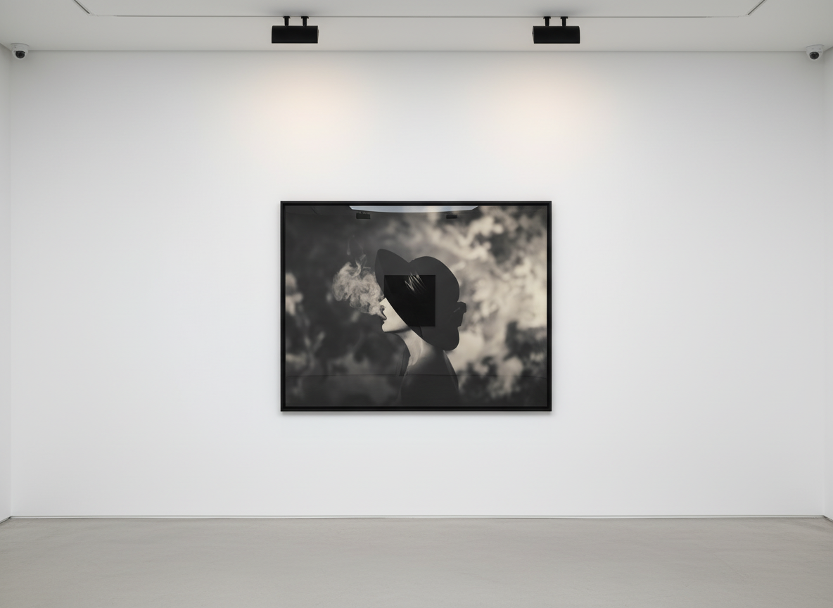 Tyler Shields - Hat With Smoke, 2024, Digital C Print