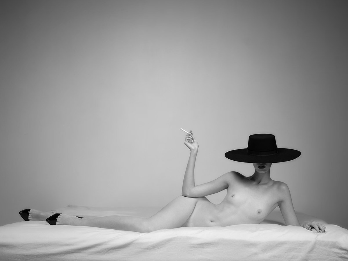 Tyler Shields - Hat Woman, 2021, Digital c print