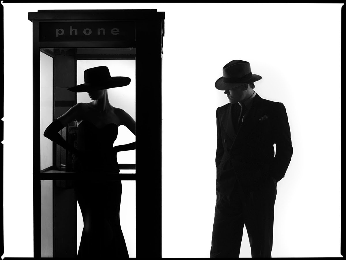 Tyler Shields - Phone Booth Silhouette, 2022, Digital c print