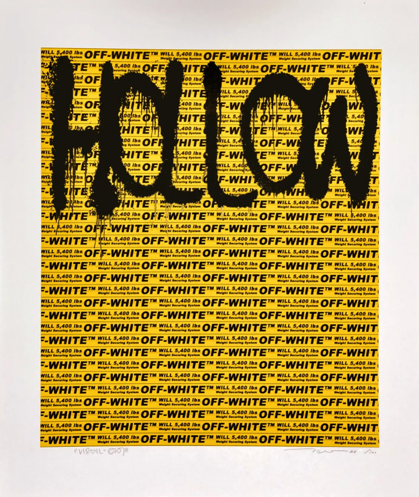 Virgil Abloh - Hollow Man, 2018, Screenprint