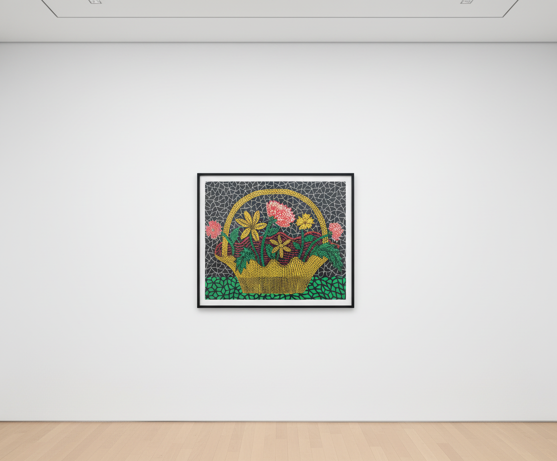 Yayoi Kusama - Flower Basket, 1993, Screen print
