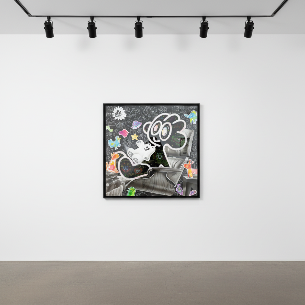 Yusuke Toda - Yum And Chair 1, 2023, Acrylic on canvas