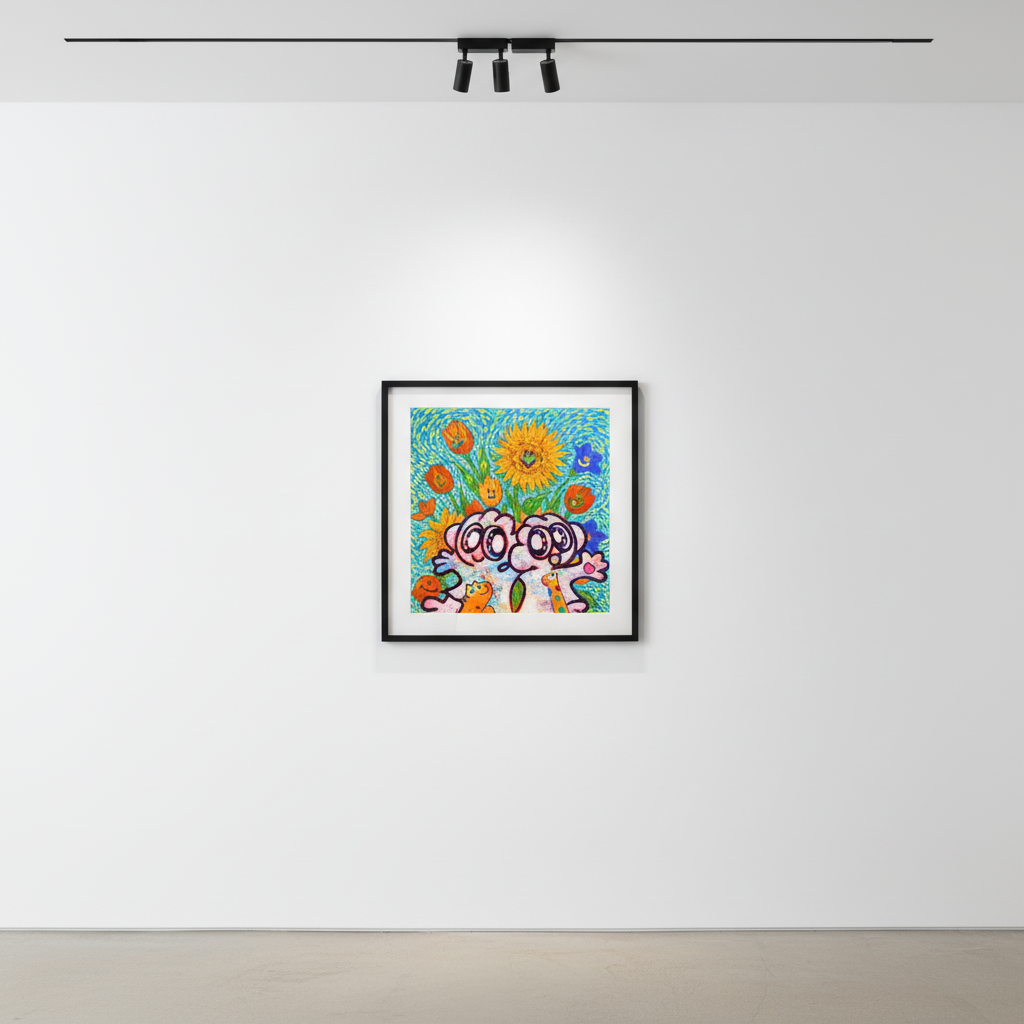 Yusuke Toda - YUM YUM Flowers, 2025, Mixed media on canvas