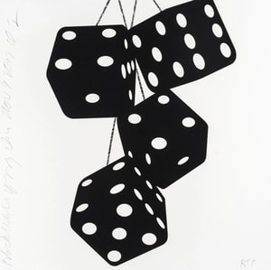 Donald Sultan - Black Fuzzy Dice, Nov 9