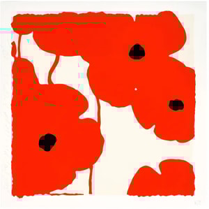 Donald Sultan - Red Poppies, Sept 7