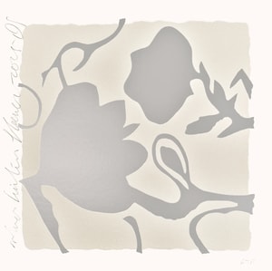 Donald Sultan - Silver Lantern Flowers