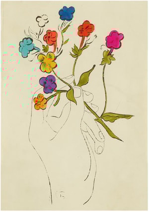 Andy Warhol - A Hand and Flowers F.S. IV 125