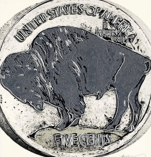 Andy Warhol - Buffalo Nickel F.S. II 374, from Cowboys and Indians