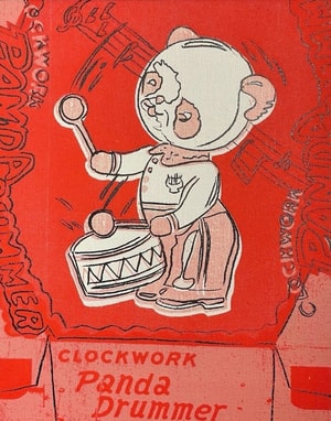 Andy Warhol - Clockwork Panda Drummer  Red from Toy Paintings