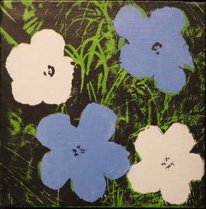 Andy Warhol - Flowers White & Blue