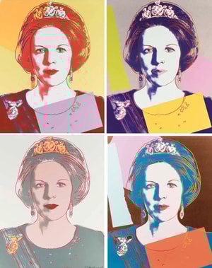 Andy Warhol - Queen Beatrix of the Netherlands F.S. II 338-341, from Reigning Queens