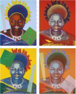 Andy Warhol - Queen Ntombi Twala of Swaziland F.S. II 346-349, from Reigning Queens
