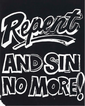 Andy Warhol - Repent and Sin No More Negative